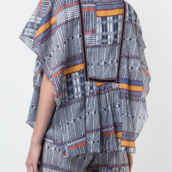 New Lemlem Kente printed ruffle top - Picture 5 of 5